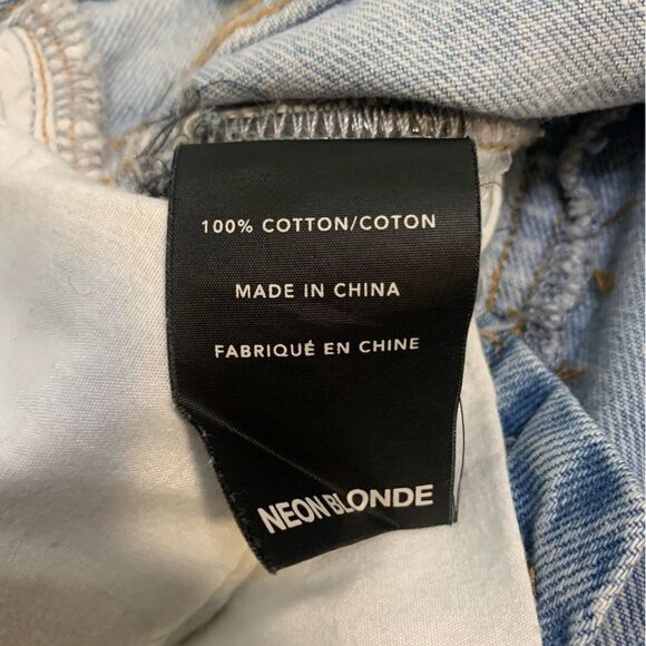 NeonĀ BlondeāStrutt Denim Mini Skirt Clearwater Sizeā25 - Picture 7 of 8